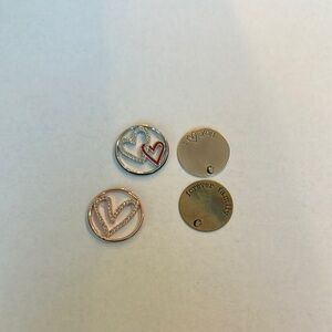 Heart Charm Set with Engraved Messages